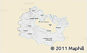 Classic Style 3D Map of Brno-venkov, single color outside