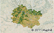 Satellite 3D Map of Brno-venkov, lighten