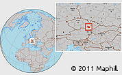 Gray Location Map of Brno-venkov, highlighted parent region