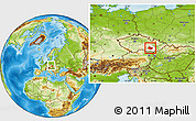 Physical Location Map of Brno-venkov, highlighted parent region, within the entire country