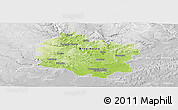 Physical Panoramic Map of Brno-venkov, lighten, desaturated