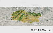 Satellite Panoramic Map of Brno-venkov, lighten, semi-desaturated