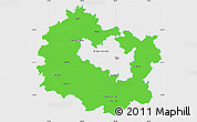 Political Simple Map of Brno-venkov, single color outside