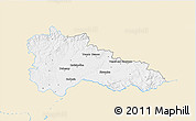 Classic Style 3D Map of Hodonín, single color outside