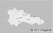 Gray 3D Map of Hodonín, single color outside