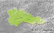 Physical 3D Map of Hodonín, desaturated