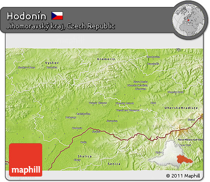 Physical 3D Map of Hodonín