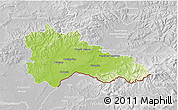 Physical 3D Map of Hodonín, lighten, desaturated
