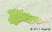 Physical 3D Map of Hodonín, lighten