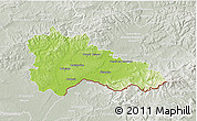 Physical 3D Map of Hodonín, lighten, semi-desaturated