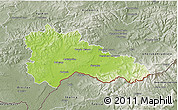 Physical 3D Map of Hodonín, semi-desaturated