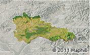 Satellite 3D Map of Hodonín, lighten, semi-desaturated