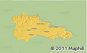 Savanna Style 3D Map of Hodonín, single color outside