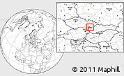 Blank Location Map of Hodonín, highlighted parent region