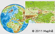 Physical Location Map of Hodonín, highlighted parent region