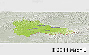 Physical Panoramic Map of Hodonín, lighten, semi-desaturated