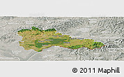 Satellite Panoramic Map of Hodonín, lighten, semi-desaturated