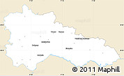 Classic Style Simple Map of Hodonín, single color outside