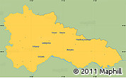 Savanna Style Simple Map of Hodonín, single color outside