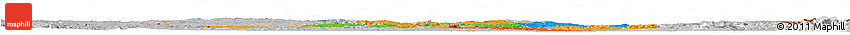 Political Horizon Map of Jihomoravský Kraj, lighten, desaturated
