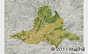 Satellite Map of Jihomoravský kraj, lighten, semi-desaturated