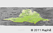 Physical Panoramic Map of Jihomoravský kraj, darken, desaturated