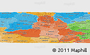 Political Shades Panoramic Map of Jihomoravský kraj