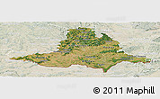 Satellite Panoramic Map of Jihomoravský kraj, lighten