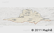 Shaded Relief Panoramic Map of Jihomoravský kraj, lighten, semi-desaturated