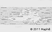 Silver Style Panoramic Map of Jihomoravský kraj