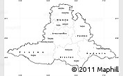Blank Simple Map of Jihomoravský kraj, cropped outside