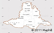 Classic Style Simple Map of Jihomoravský kraj, cropped outside