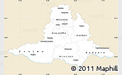 Classic Style Simple Map of Jihomoravský kraj, single color outside