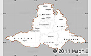 Gray Simple Map of Jihomoravský kraj, cropped outside