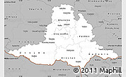 Gray Simple Map of Jihomoravský kraj