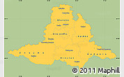 Savanna Style Simple Map of Jihomoravský kraj, single color outside