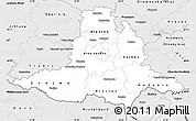 Silver Style Simple Map of Jihomoravský kraj