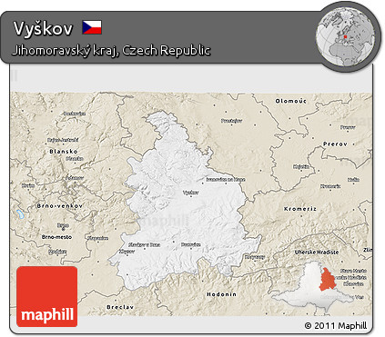 Classic Style 3D Map of Vyškov