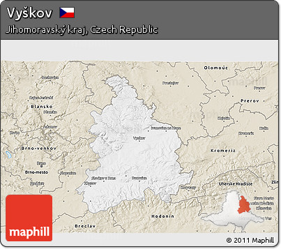 Classic Style 3D Map of Vyškov