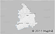Gray 3D Map of Vyškov, single color outside