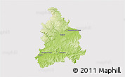Physical 3D Map of Vyškov, cropped outside