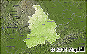 Physical 3D Map of Vyškov, darken