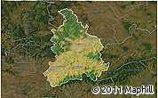 Satellite 3D Map of Vyškov, darken