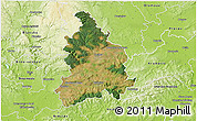 Satellite 3D Map of Vyškov, physical outside