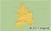 Savanna Style 3D Map of Vyškov, single color outside