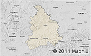Shaded Relief 3D Map of Vyškov, desaturated
