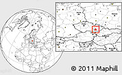 Blank Location Map of Vyškov, highlighted parent region, within the entire country