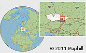 Savanna Style Location Map of Vyškov, highlighted country, highlighted parent region