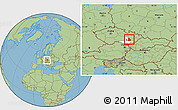Savanna Style Location Map of Vyškov, highlighted parent region
