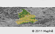 Satellite Panoramic Map of Vyškov, desaturated